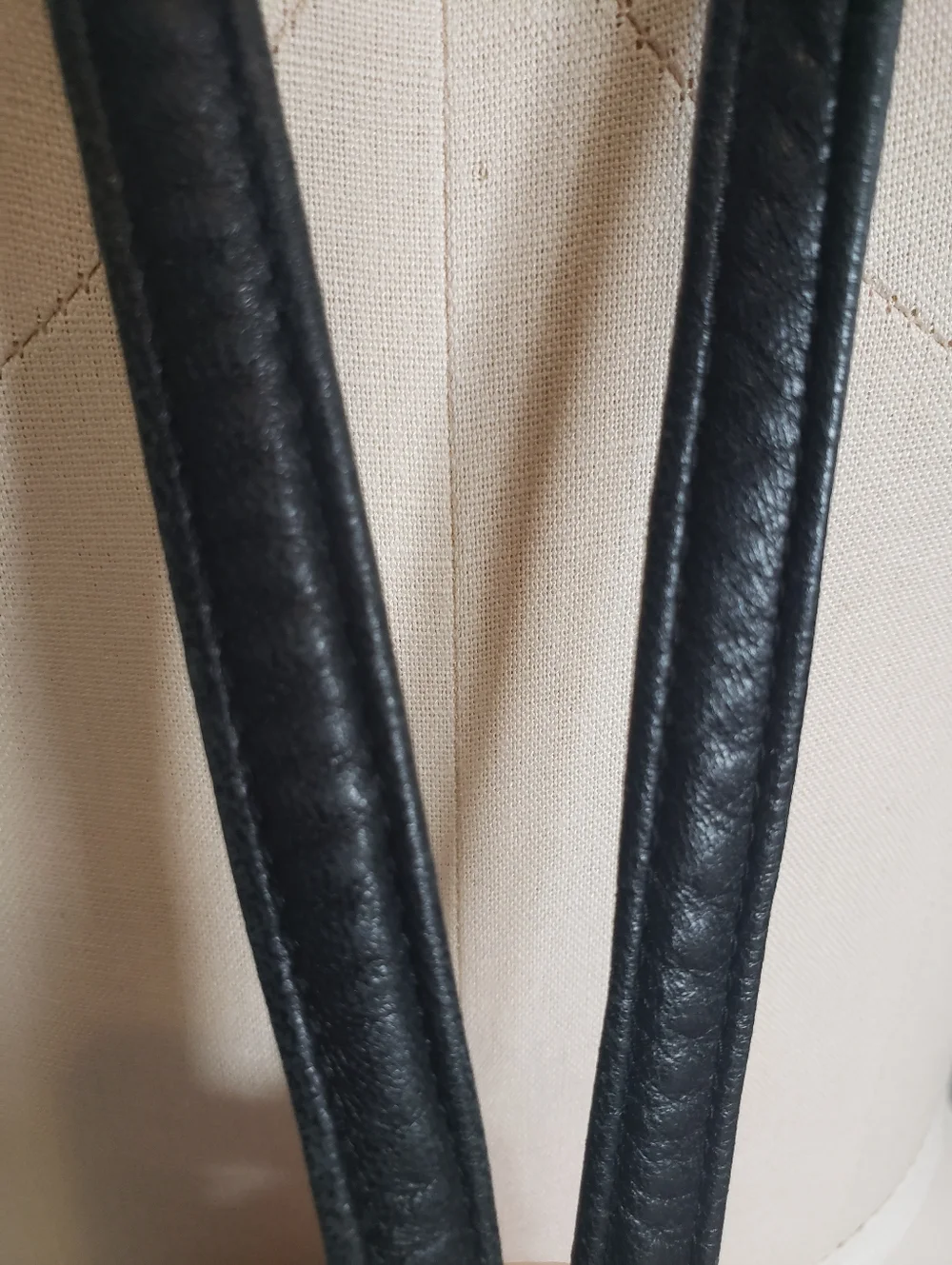 Black Leather Tie Belt, 69" - Picture 4 of 5